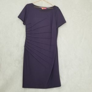 CATHERINE MALANDRINO Seamed Purple Dress 14